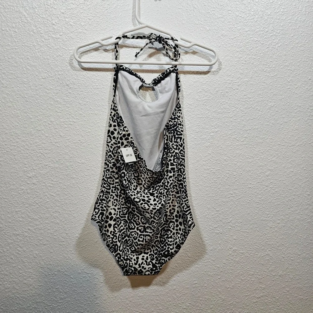 Joe Boxer Black and white Animal‎ Print Girls One Piece Swimsuit Size 4/5